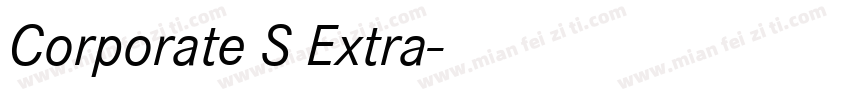 Corporate S Extra字体转换